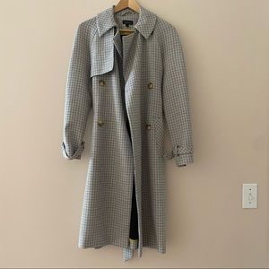 Topshop Plaid Trench Coat